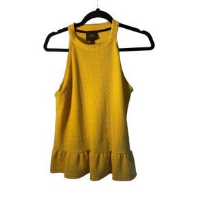 W5 Anthropologie Brand Mustard Halter Tank Size L